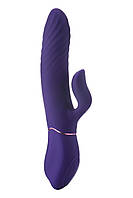 Двойной вибратор кролик с отростком для клитора и функцией подогрева фиолетовый Dream Toys Vibes of Love GoodPlace GoodPlace