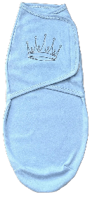 Європелюшка - кокон для новонароджених на липучці зріст 56 - 62 см (0 - 3 місяці) інтерлок BST Блакитний 1