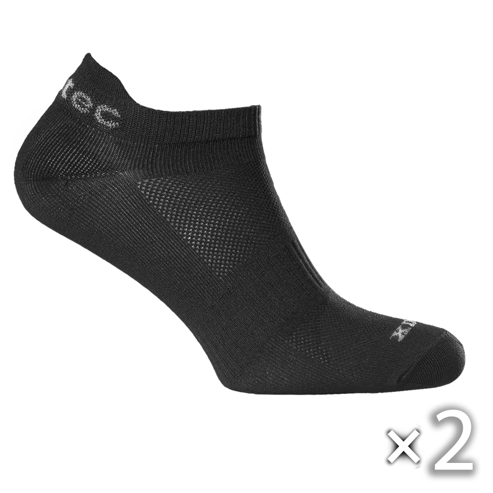 Шкарпетки короткі трекингові X-Dry (2 пари) MidAir LT Чорні, фото 1