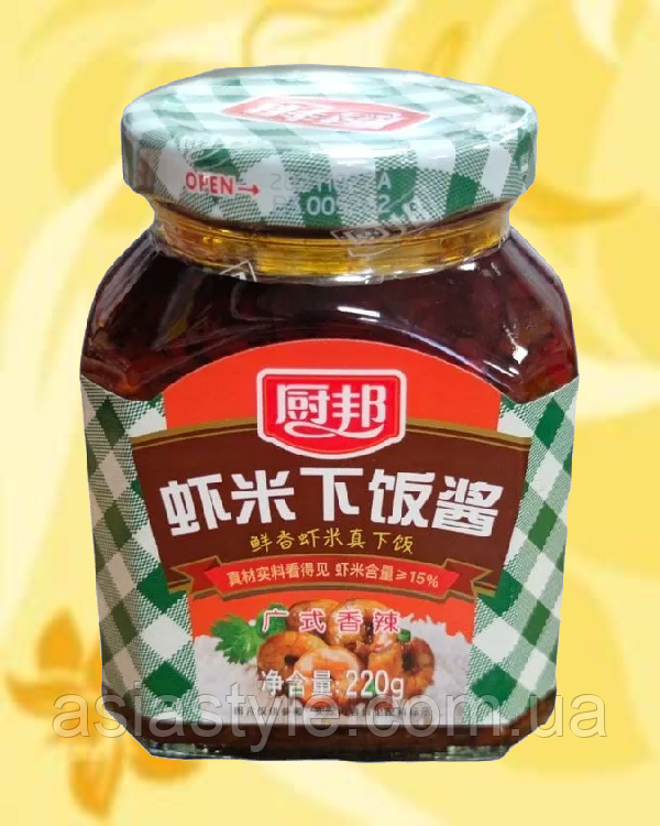 Соус креветковий для рису, Соус креветковий для рису, Shrimp sauce for rice, Chu Bang, 220 г, Китай, Ч