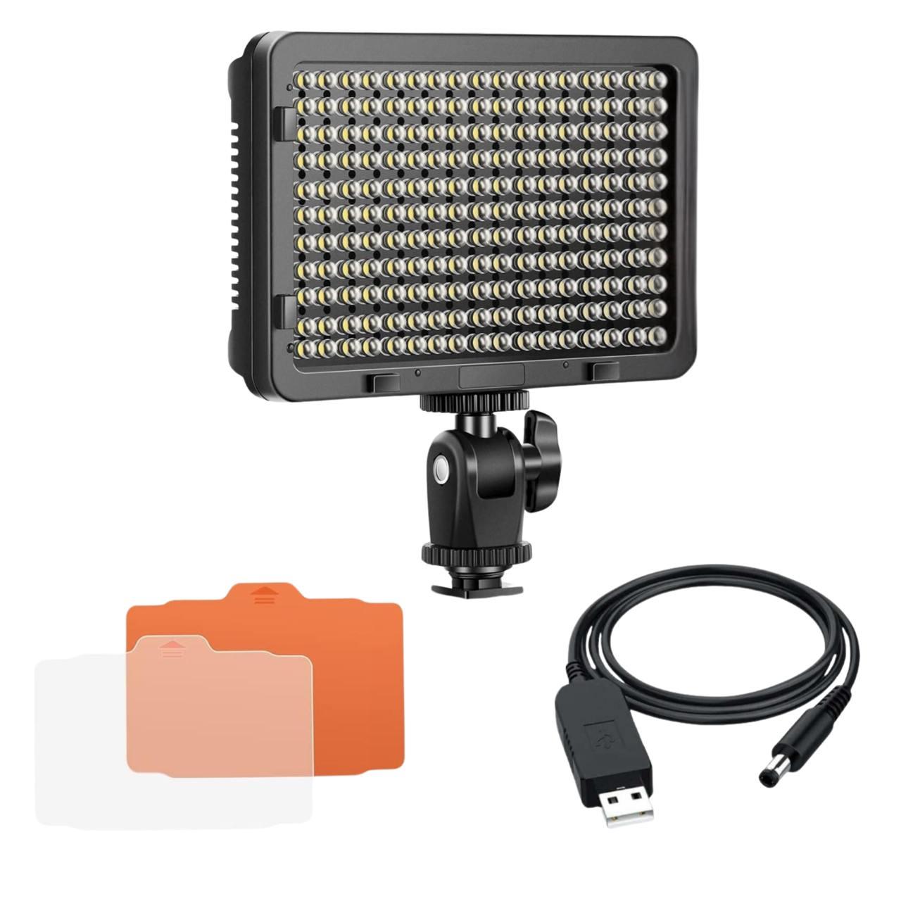 Відеосвіт Tolifo PT-176S 11W | 176 LED, фільтри, 3200–5600K
