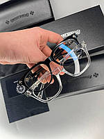 Окуляри Chrome Hearts очки хром хартс чорні прозорі люкс якість