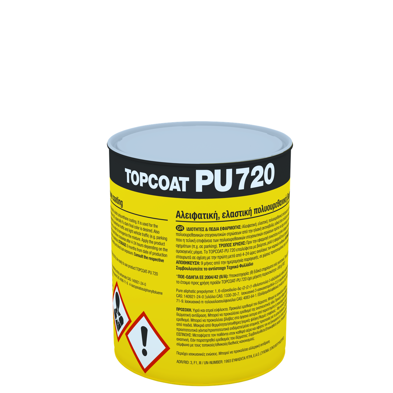 Еластичне УФ-стійке поліуретанове однокомпонентне захисне покриття TOPCOAT-PU 720 Grey 1 кг, фото 1