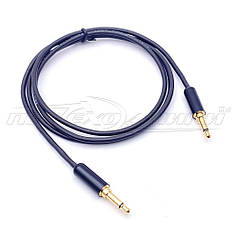 Аудіо кабель HQ 3.5 mm моно to 3.5 mm в екрані моно mini jack