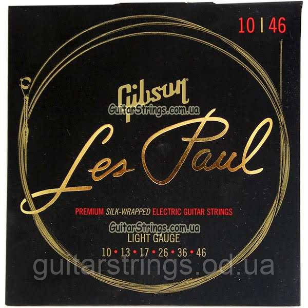 Струны Gibson SEG-LES10-1 Les Paul Premium Silk-Wrapped Pure Nickel 10-46 Light, фото 1