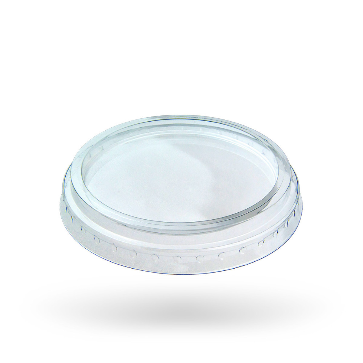 Кришка плоска PET без отвору Ø=95мм | Прозора 100 шт/уп, фото 1