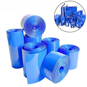 Термозбіжна плівка ПВХ 0,15 мм, напіврукав 250 мм, синя (пог. м)