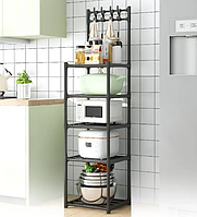 Кухонний стелаж на колесах на 4 полиці 130х42х34 см