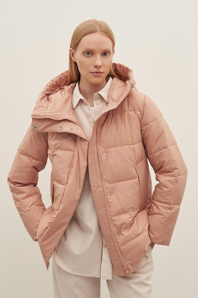 Подовжена жіноча зимова куртка Finn Flare FAC11053-726 Down fill бежева M, фото 1