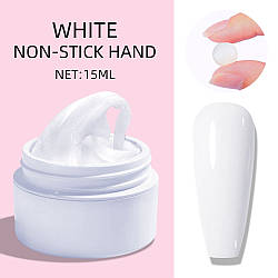 Твердий гель (білий) Fuzimei для гелевих типс та моделювання нігтів - white гель клей, гель слайм