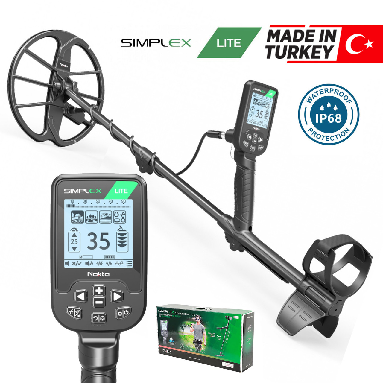 Металошукач Nokta Simplex Lite - 15 кГц та IP68. Офіційна гарантія – 3 роки.Нокта Сімплекс Симплекс