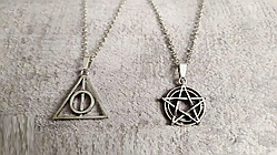 Набір підвіска кулон Дари смерті та Пентаграма Надприродне Гаррі Поттера амулет