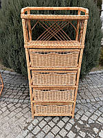 Плетена полка з шухлядами-6