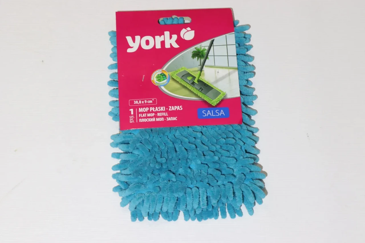 Запаска мікрофіба на швабру York Salsa блакитна, фото 1