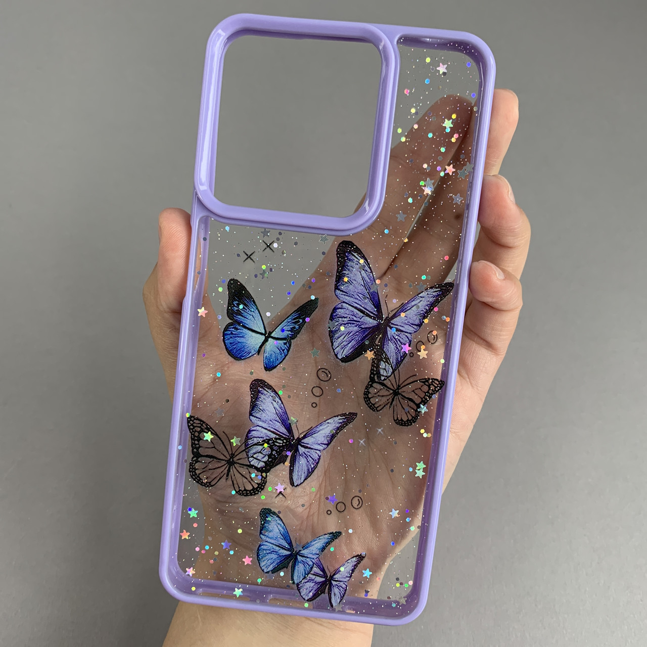 Чохол для Motorola Moto G15 Power чохол з метеликами з блискітками на моторола мото г15 павер бузковий a0i