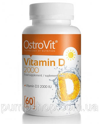 Вітамін Д OstroVit Vitamin D 2000- 60 таб, фото 1