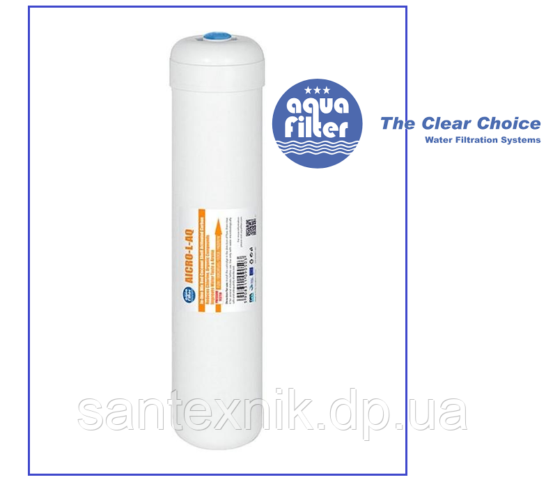 Вугільний лінійний картридж 2 1/2" х 12" Aquafilter AICRO-L-AQ