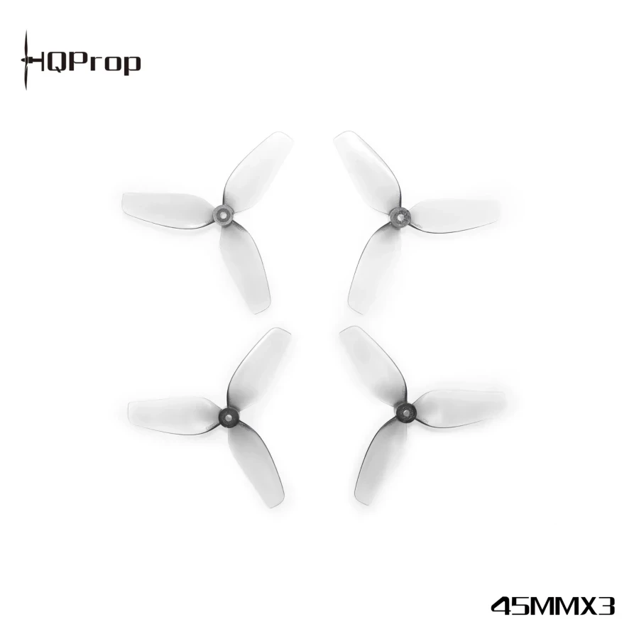HQProp 45 мм 3 лопаті (1,5 мм вал) Micro Whoop (4 шт, Gray)