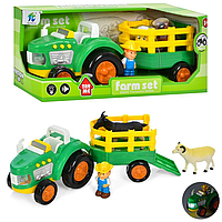 Розвиваючий трактор «Юний фермер» / підсвічування , звуки 3 фігурки