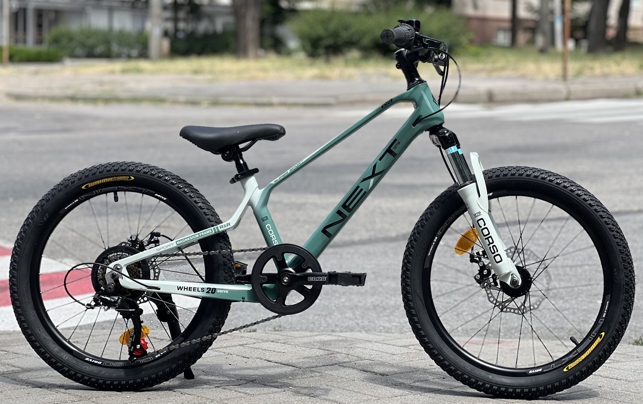 Дитячий велосипед 20" Corso Next NX-20426 біло-зелений на рост 110-125 см, фото 1