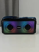 Портативна бездротова Bluetooth колонка Borofone BR 26 Daring з ремінцем та різнобарвним підсвічуванням, чорна