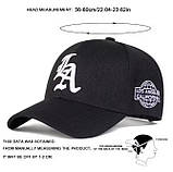 Чорна кепка з нашивкою LA, фото 2