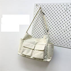 Велика містка полотняна сумка-мессенджер