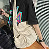 Велика містка полотняна сумка-мессенджер, фото 6
