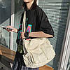 Велика містка полотняна сумка-мессенджер, фото 5