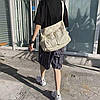 Велика містка полотняна сумка-мессенджер, фото 7