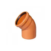 Коліно для зовнішньої каналізації Інсталпласт 110 мм (45°)