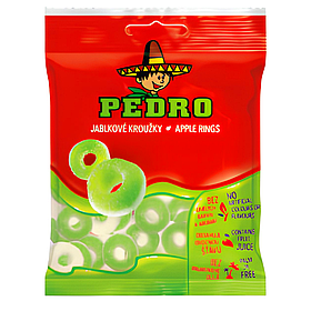 Жувальні цукерки Pedro Яблучні Кільця, 80г