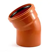 Коліно для зовнішньої каналізації Інсталпласт 110 мм (67°)