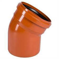 Коліно для зовнішньої каналізації Інсталпласт 110 мм (30°)