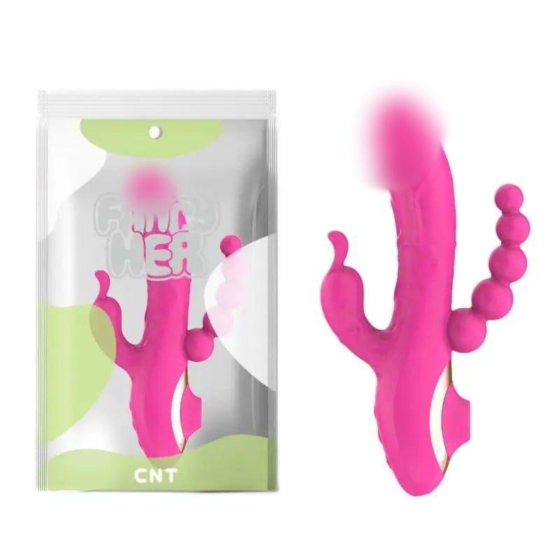 Багатофункціональний вібратор Quadruple Play Thruster Rose kitty.in.ua, фото 1