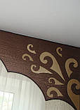 Жорсткий ламбрекен з нитками Firanka Ажур 2м коричневий (115ж), фото 2