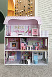 Ляльковий Будиночок дерев'яний із меблями 3 поверхи MD 1204, фото 2