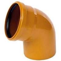Коліно для зовнішньої каналізації Інсталпласт 200 мм (67°)