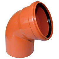 Коліно для зовнішньої каналізації Інсталпласт 160 мм (67°)