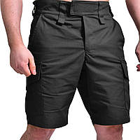 Тактичні шорти Ріп-Стоп Карго-кишені з клапанами Чорний