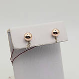 Сережки - пусети в червоному золоті, фото 2