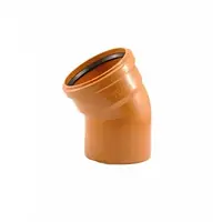 Коліно для зовнішньої каналізації Інсталпласт 160 мм (45°)