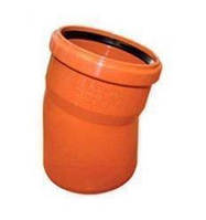 Коліно для зовнішньої каналізації Інсталпласт 160 мм (30°)