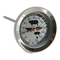 Кухонний термометр для м'яса зі щупом, кулінарний термометр для приготування їжі механічний (від 0 до 120 °C)