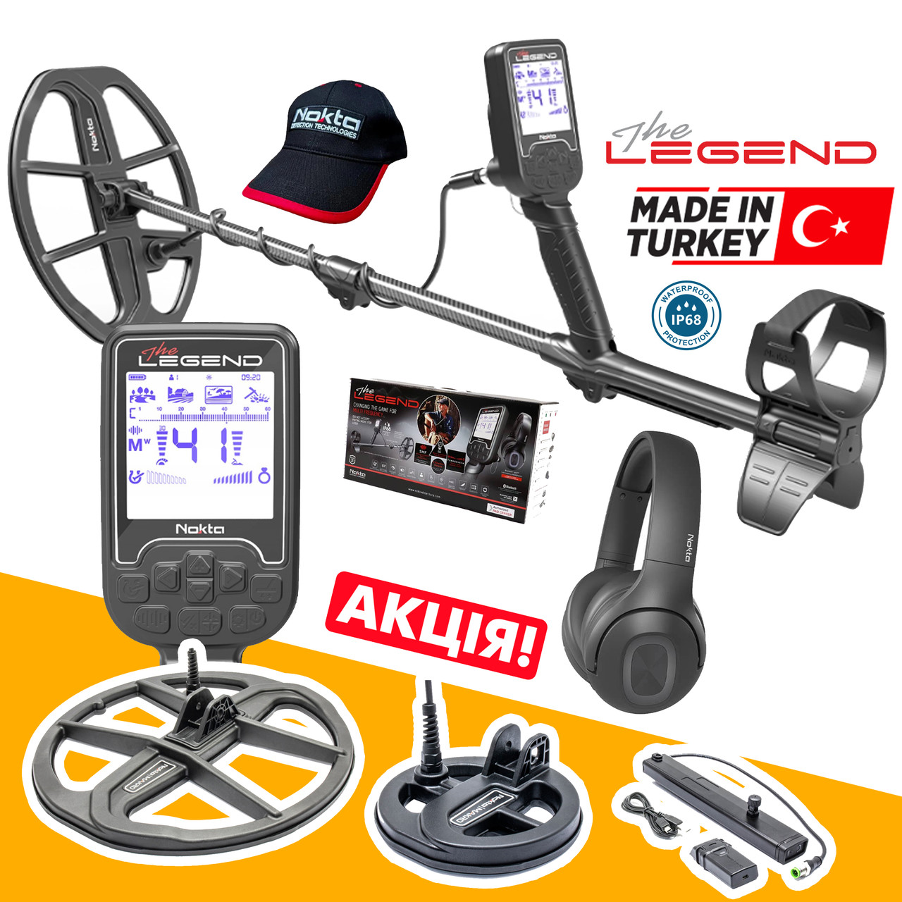 Металошукач Nokta Makro The Legend WHP PRO. Котушка LG35 в подарунок! Гарантія 3 роки