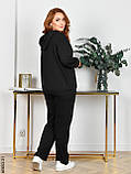 5603-31 Спортивний костюм жіночий двонитка на блискавці прямі штани батал (4 од: 50,52,54,56), фото 2