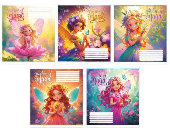 Зошит 12 листов клітка "Бриск" / Квіткова фея, фото 1