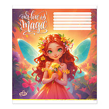 Зошит 12 листов клітка "Бриск" / Квіткова фея, фото 5