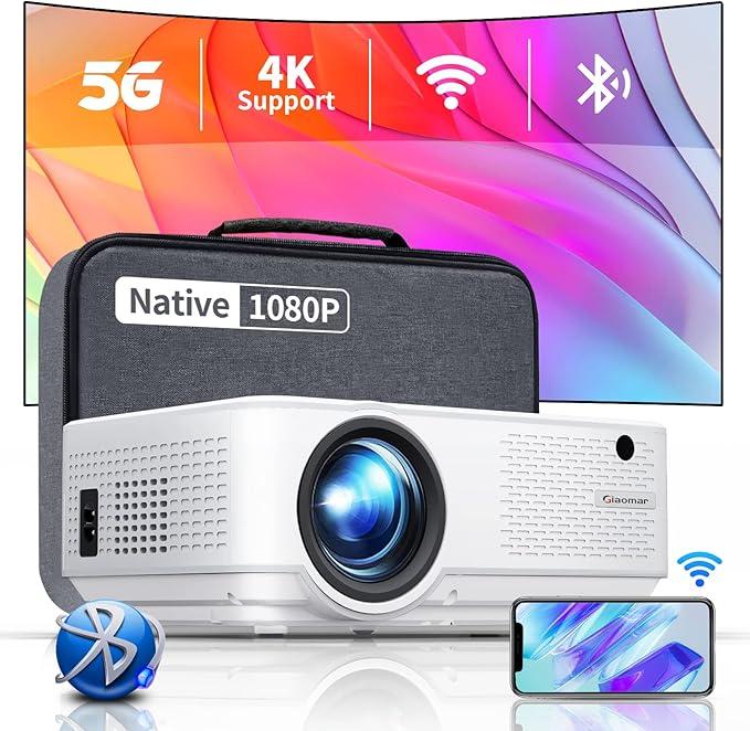 Проектор C9 Full HD 1080P. 15000 люмен, підримка 4K, WiFi та Bluetooth 5G,Keystone, USB/HDMI/AV