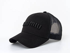Коттонова бейсболка із сіткою з трендовою нашивкою